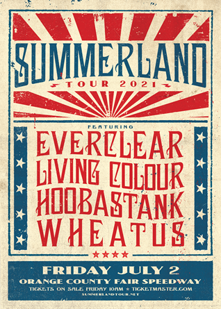 Summerland Tour 2021 Starring Everclear, Living Colour, Hoobastank and Wheatus